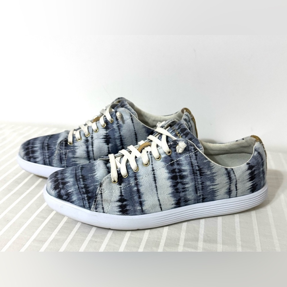 Cole Haan Grand Crosscourt II Canvas Sneaker China Blue Ikat Size 8.5